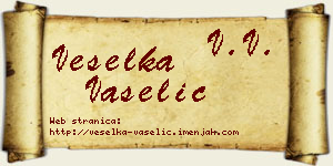 Veselka Vaselić vizit kartica